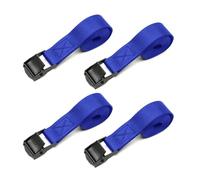 SHUBEIEUMI 4 Pcs Correa de Amarre, Cinchas De Amarre Pequeñas Adecuadas, 50cm x 2cm, Cinchas Correa de Amarre Rapido Hebilla, para Portaequipajes de Coche, Portabicicletas-Azul