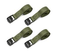 SHUBEIEUMI 4 Pcs Correa de Amarre, Cinchas De Amarre Pequeñas Adecuadas, 50cm x 2cm, Cinchas Correa de Amarre Rapido Hebilla, para Portaequipajes de Coche, Portabicicletas-Verde Militar
