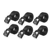 SHUBEIEUMI 6 Pcs Correa de Amarre, Cinchas De Amarre Pequeñas Adecuadas, 100cm x 2cm, Cinchas Correa de Amarre Rapido Hebilla, para Portaequipajes de Coche, Portabicicletas-Negro