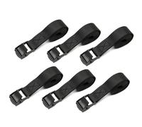 SHUBEIEUMI 6 Pcs Correa de Amarre, Cinchas De Amarre Pequeñas Adecuadas, 50cm x 2cm, Cinchas Correa de Amarre Rapido Hebilla, para Portaequipajes de Coche, Portabicicletas-Negro