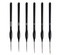 SHUBEIEUMI 6 Piezas Pinceles de Detalle para Pintura, Juego Profesional de Detalle Fino para Artistas, Pinceles Finos para Artistas para Pintar, Acrílico, Acuarela, Óleo, Modelo, Miniatura