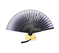 SHUBEIEUMI Abanicos de Mano Plegable, Abanicos Chinos Vintage Plegables, Abanico de Mano Papel Elegante Plegable Favores del Banquete de Boda, para Regalos de Boda, Decoración de Pared, etc.(Negro)