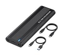SHUBEIEUMI Adaptador Externo USB C USB 3.1 Gen2 10Gpbs a M.2 PCIe Caja, Carcasa M.2 NVME SATA SSD Adaptador para M Key B+M Key 2242/2260/2280, con UASP Trim