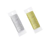 SHUBEIEUMI Alambre de Ganchillo para joyería Ø 0,35 mm Alambre para Manualidades 50 m Alambre para Flores Alambre