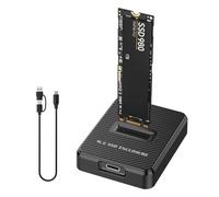 SHUBEIEUMI Carcasa M.2 NVMe SSD, USB 3.1 Gen 2 Caja Disco Duro Compatible con SSD M.2 NVMe PCIe M Key B+M Key, 2230/2242/2260/2280 SSD, Soporte UASP y Trim