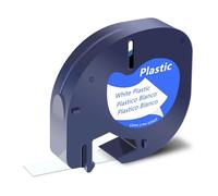 SHUBEIEUMI Cinta de Etiquetas Compatible para Dymo Letratag Cintas, 12mm x 4m Etiquetas de Impresora de Papel de Impresión Térmica, para Dymo 91331/91201/91221, Negro Sobre Blanco