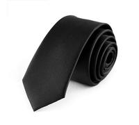 SHUBEIEUMI Corbatas de Hombre, 5 cm Mens Tie Classica, Corbata de Color Solido, Accesorios Ropa Hombre para Business Fiesta Oficina-Negro