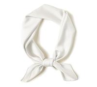 SHUBEIEUMI Hijab para Mujeres, Pañuelo Cuadrado para el Cuello, Bufanda y Fulares Panuelos, Pañuelo de Bolsillo, 70x70cm-Blanco