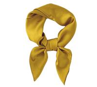 SHUBEIEUMI Hijab para Mujeres, Pañuelo Cuadrado para el Cuello, Bufanda y Fulares Panuelos, Pañuelo de Bolsillo, 70x70cm-Amarillo