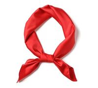 SHUBEIEUMI Hijab para Mujeres, Pañuelo Cuadrado para el Cuello, Bufanda y Fulares Panuelos, Pañuelo de Bolsillo, 70x70cm-Roja