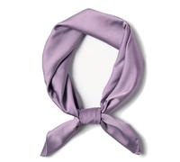 SHUBEIEUMI Hijab para Mujeres, Pañuelo Cuadrado para el Cuello, Bufanda y Fulares Panuelos, Pañuelo de Bolsillo, 70x70cm-Morado Claro