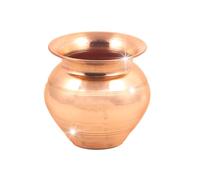 Shubhkart Kalash indio, 100% cobre, Lota para decoración Puja, 7 cm de altura (pequeño) de cobre puro, uso en oficina, templo y todos los festivales