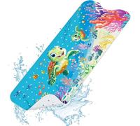 SHUCHING Alfombra Bañera Antideslizante Infantil, Alfombrilla Antideslizante Ducha Niños, Resistente al Moho y Lavable a Máquina Sin BPA, Tortuga Marina-B