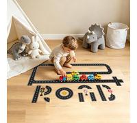 SHUCHING Pegatinas de Pared Carretera DIY, Vinilo Adhesivo Pared para Niños, Vinilos Decorativos para Dormitorio Infantil Habitación Bebés Guardería