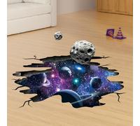 SHUCHING Pegatinas de Pared Galaxia Universo 3D Grandes, Vinilo Adhesivo Pared Espacio Planeta, Vinilos Decorativos para Dormitorio Habitación Infantil Suelo Techo