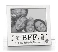 Shudehill Giftware BFF 73465 - Marco de fotos (metal, 14 x 13,5 cm), color plateado