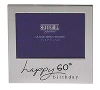 Shudehill Giftware Happy 60th Birthday 72260 - Marco de Fotos (12,7 x 7,6 cm), diseño con Texto Happy 60th Birthday