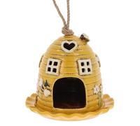 Shudehill Giftware Village Pottery Beehive Birdhouse/comedero en Color Crema o Amarillo (comedero Amarillo)