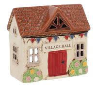 Shudehill Giftware Village Pottery - Portavelas de cerámica, acabado a mano, varios diseños, colección Village (Village Hall)