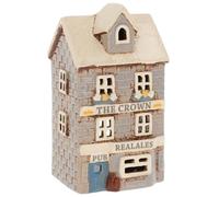 Shudehill Giftware Village Pottery Pub - Colección de velas de té, corona, león rojo y roble real (Crown Pub)
