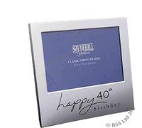 SHUDEHILL Happy 40th Birthday - Marco para Fotos (12,7 x 8,9 cm), Color Dorado