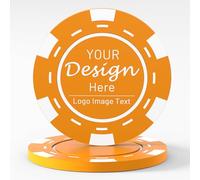 Shueewago 100 fichas de póquer de plástico personalizadas para 9 colores, personaliza tu imagen o texto, impresión a todo color de doble cara, coloca el diseño en una ficha para tarjetas de visita,