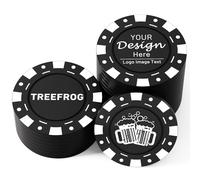 Shueewago 100 fichas de póquer de tarjetas de visita personalizadas, añade tu propia imagen o texto personalizado, información de contacto en una ficha, fichas de póquer de doble cara a todo color,