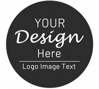 Shueewago 100 fichas personalizables, logotipo personalizado, impresión a todo color de doble cara tu diseño o texto en una ficha, bueno para bebidas o fichas de cerveza en el bar (negro)