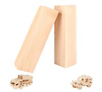 SHUESS 2 piezas de madera de tilo, 20 x 5 x 5 cm, maciza, ideal para tallar y tornear