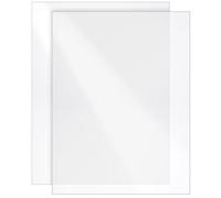 SHUESS 2 placas de cristal acrílico de 40 x 30 cm, 4 mm transparentes, lámina acrílica transparente, resistente a los rayos UV e irrompible, lámina por ambos lados, placa de plástico para bricolaje