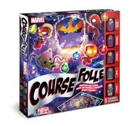 Shuffle | Marvel Avengers, La Carrera Loca | Juego de Mesa | A Partir de | Juego de mesa familiar - Figuras de héroes y piedras de infinidad para reunirse - Campo de embutidos - 2 a 4 jugadores