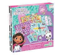 Shuffle - Multijuego Gabby y la Casa Mágica - Juegos Tradicionales - Juego de mesa Niño/Familia - a partir de 5 años - De 2 a 4 jugadores, Gris