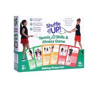 Shuffle Up Juegos de tenis - Juegos familiares con más de 70 tarjetas de entrenamiento de fitness divertidas y activas, rellenos de calcetines, ayuda para equipo de entrenamiento de tenis, regalos de