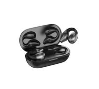 SHUGWA Impermeables Auricular Auriculares Conducción Ósea Bluetooth 5.2, Auriculares Clip para Oreja, Auriculares Deportivos Reducción De Ruido Inteligente Y Micrófono Auricular Bluetooth(Black)