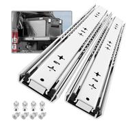 SHUHANG Diapositivas de cajón resistentes 12, 14, 16, 18, 20, 22, 24, 26, 28, 30, 32, 34, 36, 38, 40 pulgadas, capacidad de carga de 220 libras, 1 par de rodamientos de bolas de extensión completa, montaje lateral, rieles de corredores (30 pulgadas, sin bloqueo)