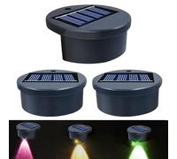 shuhauk Luces solares para piscina | 3 luces solares para piscina al aire libre, luces decorativas de encendido y apagado automático, lámpara de iluminación flotante cambiable de color para caminos