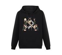 SHUI TI DU Und Panzer - Sudadera con capucha para hombre, manga larga, con estampado 3D, para hombre, Negro, M