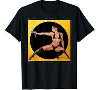 SHUIG Sexy Girl Graphic tee Modern Pinup Girl T Shirt Black M