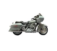 shuishuicui 1 18 para Harley-Davidson Modelo de Motocicleta de aleación Juguete de simulación clásico Adorno Colección para Hombres 5.5 Pulgadas(Silver)