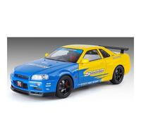 shuishuicui 1 18 para Nissan GT-R Skyline Pull Edition Modelo de Coche de aleación Colección Juguetes 10 Pulgadas Decoración de Escritorio Memorial Hombres(Green)