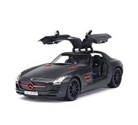shuishuicui 1 18 para SLS AMG, aleación de Coche Deportivo, Modelo de Coche de Juguete Fundido a presión, Sonido y luz para colección de Regalos para niños(Negro)