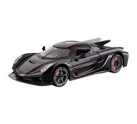 shuishuicui 1/24 Koenigsegg Jasco - Modelo de Coche de aleación, Juguete de colección, decoración de Escritorio, Regalo conmemorativo para Hombres y Mujeres, 8 Pulgadas(Black)