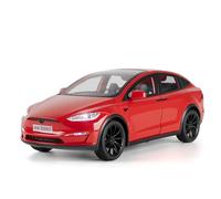 shuishuicui 1 24 para Tesla ModeX Aleación Modelo de Coche Juguetes Colección Hombres Niños 21CM Decoración Escritorio Graduación Conmemorativa(Red)