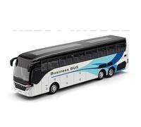 shuishuicui 1 30 para Negocios Larga Distancia Autobús de un Piso Modelo de Coche de Aleación Juguetes 10 Pulgadas Decoración Escritorio Colección Conmemorativa Niños(White)