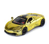shuishuicui 1:32 para McLaren 720S versión chapada Modelo de Coche de aleación Juguetes 6 Pulgadas colección Decorativa Escritorio de graduación Hombres niños(Gold)