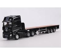 shuishuicui Modelo de Coche 1:64 para Mercedes Benz Actros, Remolque escalable de aleación, ingeniería, Coche de Juguete, decoración, colección para Hombres, Regalo(Black)