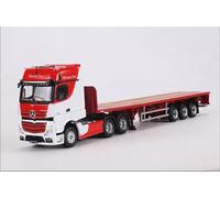shuishuicui Modelo de Coche 1:64 para Mercedes Benz Actros, Remolque escalable de aleación, ingeniería, Coche de Juguete, decoración, colección para Hombres, Regalo(Red)