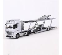 shuishuicui Modelo de Coche 1:64 para Mercedes-Benz, camión Pesado, Remolque de Dos Pisos, Juguete Coleccionable, Adorno Decorativo de Escritorio para Hombre.(White)