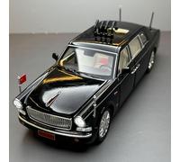 shuishuicui Modelo de Coche a Escala 1:24 para el 80.º Aniversario de Hongqi, Juguete de aleación de 22 cm, Adorno de Escritorio, artículo de colección.