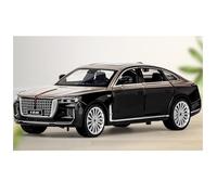 shuishuicui Modelo de Coche de fundición a Escala 1:24, Hongqi H9, Coche Ceremonial, Juguete de fundición a presión - 20 cm, Coleccionable Decorativo de Escritorio para Caballeros(Black)